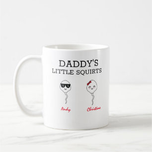 Mug Amusant Daddy's little squirts 2 enfants Coffee Mu