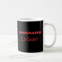 Mug amusant de l'écouteur désigné