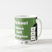 Mug Amusant design pour le golfeur. Golfeur de bureau (Devant droit)