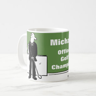 Mug Amusant design pour le golfeur. Golfeur de bureau