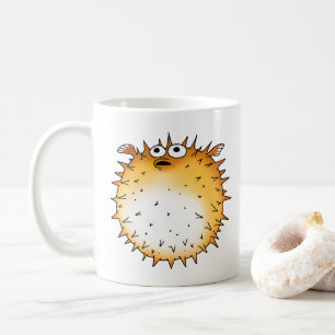Mug Amusant dessin animé Puffer Poisson Design