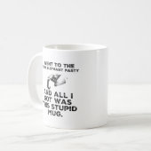 Mug Amusant Eléphant Blanc Design de fête de Noël (Devant gauche)
