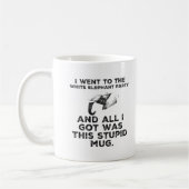 Mug Amusant Eléphant Blanc Design de fête de Noël (Gauche)