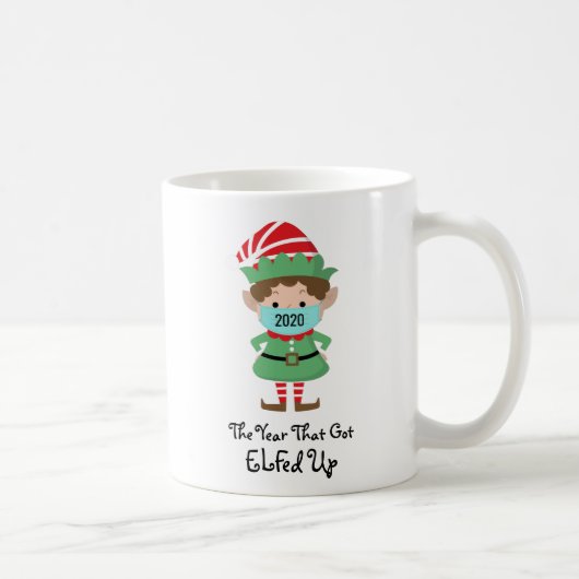 Mug Amusant elfe de Noël 2020, un an d'âge (Droite)