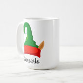 Mug Amusant elfe oreilles rouge vert casquette personn (Devant gauche)