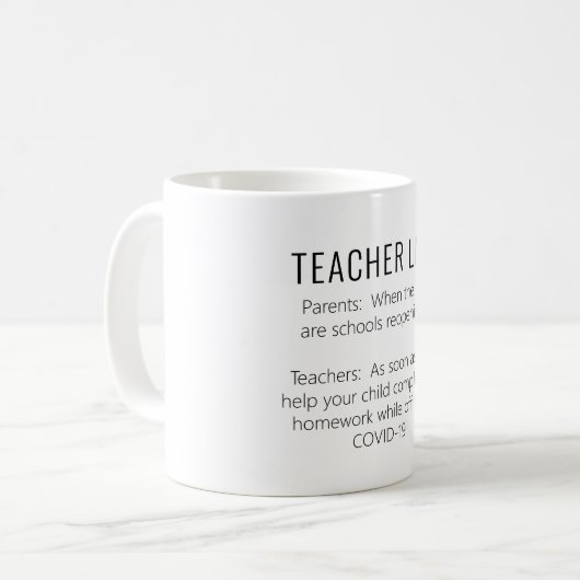Mug Amusant Enseignant Parents 19 (Devant gauche)