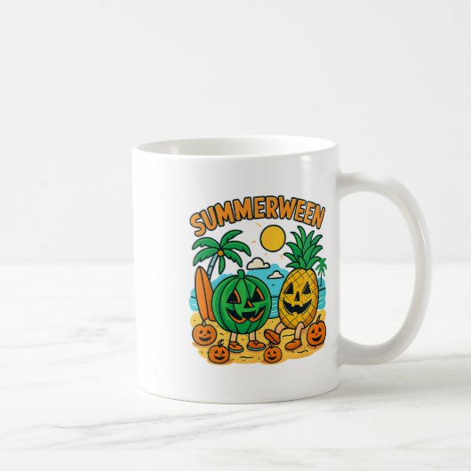 Mug Amusant Été Entre Cute Watermelon Et Pineappa Bea (Droite)
