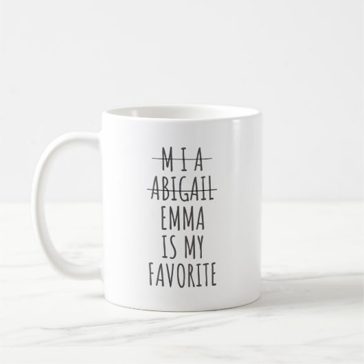 Mug Amusant Favori Mug, cadeau de Noël pour maman, (Gauche)