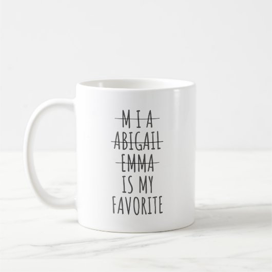 Mug Amusant Favori Mug, cadeau de Noël pour maman, (Gauche)
