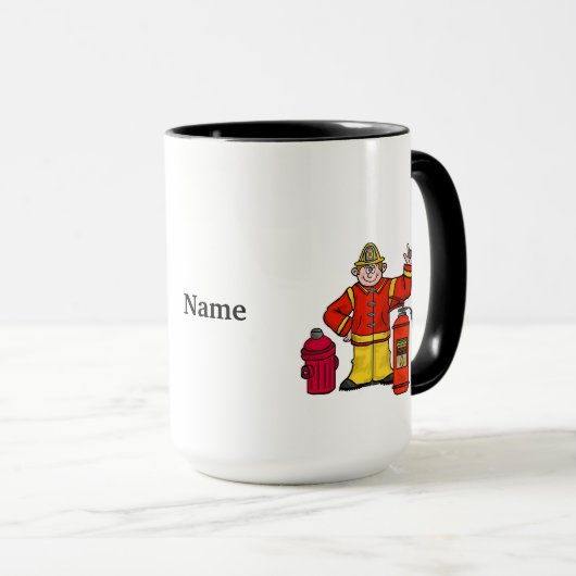 Mug Amusant Feu De Feu Customise-Le ! (Devant droit)