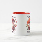 Mug Amusant "Fun-gi" Orange/Champignons rouges Joke No (Centre)