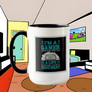 Mug amusant gamer ajouter monogramme