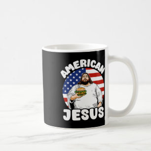 Mug Amusant Gras Américain Jesus Hamburger Sarcastique