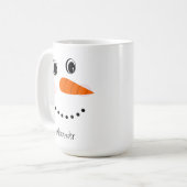 Mug Amusant Happy Face Snowman Noël Hot Coco Deux To (Devant gauche)