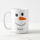 Mug Amusant Happy Face Snowman Noël Hot Coco Deux To (Gauche)