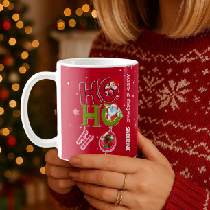 Mug Amusant HO HO Fêtes de Noël rétro