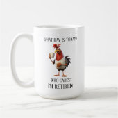 Mug Amusant Humour Retraite Quel Jour Est-Ce Aujourd'H (Gauche)