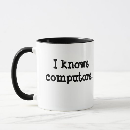 Mug Amusant Informatique Alphabétisation Informatique (Gauche)