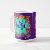 Mug Amusant inspiré Grateful Floral Hearts (Devant gauche)