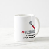 Mug Amusant, j'aime la pizza (Devant droit)