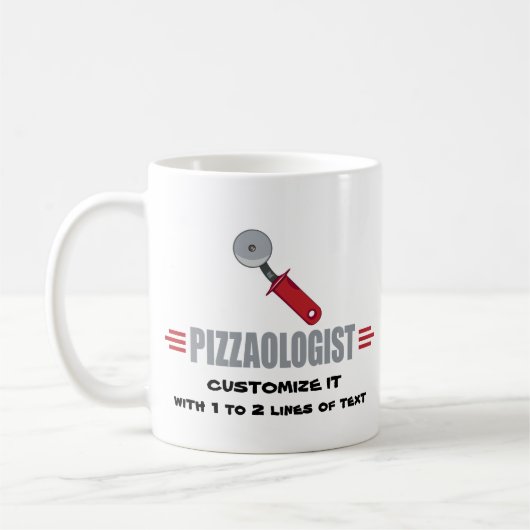 Mug Amusant, j'aime la pizza (Gauche)