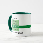Mug Amusant, je suis venu, j'ai vu, j'avais ANXIETY, j (Devant gauche)