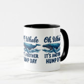 Mug Amusant jeu de baleines "Oh Whale" Conception de l (Devant droit)