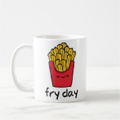 Mug Amusant jeu de mot vendredi heureux frites dessin (Gauche)