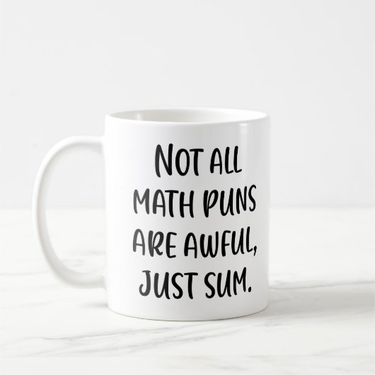 Mug Amusant jeu de mots mathématiques plaisanter dire (Gauche)