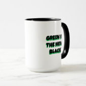 Mug Amusant jeu de Plante | Le vert est le nouveau noi (Devant droit)