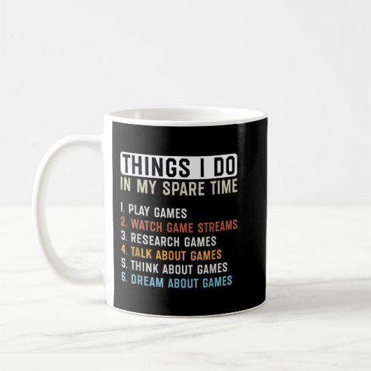 Mug Amusant Joueur Que Je Fais Dans Mon Jeu De Temps L (Gauche)