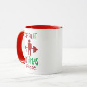 Mug Amusant Joyeux Noël Fitmas Pun Trainer (Devant gauche)