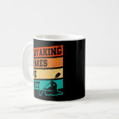Mug Amusant Kayak Lover Kayaking Retro River Kayaker (Devant gauche)