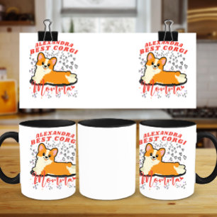 Mug Amusant meilleur Corgi Momma avec coeur graphique
