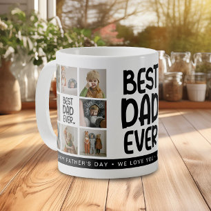 Mug Amusant Moderne 'MEILLEUR PAPA JAMAIS' 8 Photo