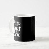 Mug Amusant Ne Jamais Couler Dans Le Rack De Squat Mot (Devant gauche)