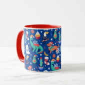 Mug Amusant Noël Dinosaur Chien Parrot Avocado Cactus (Devant gauche)