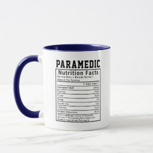 Mug Amusant Paramedic Nutrition Facts travailleurs d'u