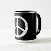 Mug amusant peint SIGNE DE PAIX | (Devant droit)