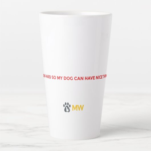Mug Amusant pour Amateur de Chiens - Je Travaille (Devant)