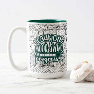 Mug amusant : Prudence Mood Swing en cours Vert