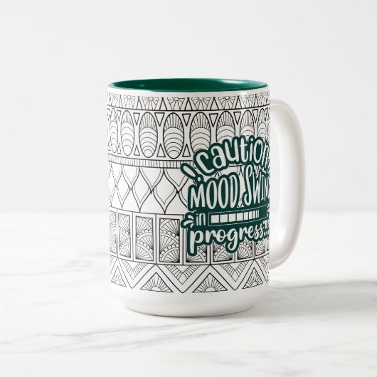 Mug amusant : Prudence Mood Swing en cours Vert (Devant droit)