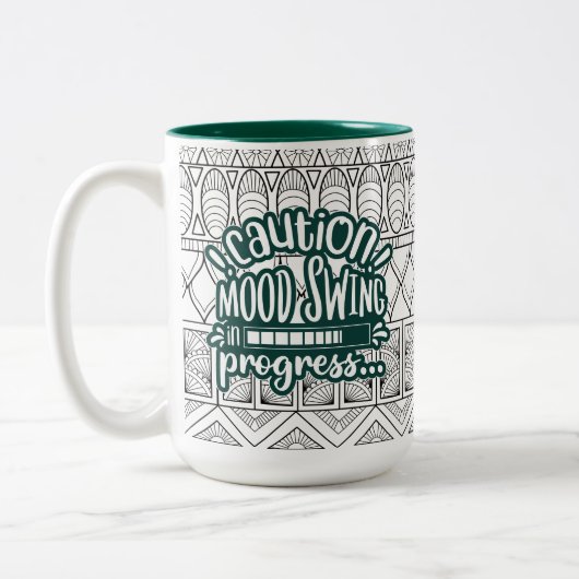 Mug amusant : Prudence Mood Swing en cours Vert (Gauche)
