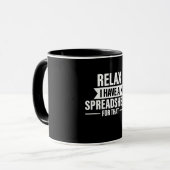Mug Amusant Relax Avoir des feuilles de calcul Cadeau  (Devant gauche)