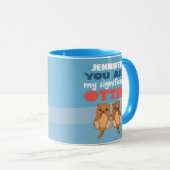 Mug Amusant romantique significatif jeu de mots OTTER  (Devant droit)