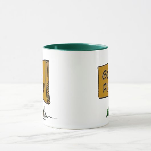 Mug Amusant rustique amusé passé Fishin Expressions Lo (Centre)