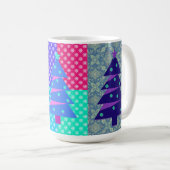 Mug Amusant style Vintage Arbre de Noël Musique d'art (Devant droit)