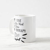 Mug Amusant Super Tendance Typographie Coworker (Devant gauche)