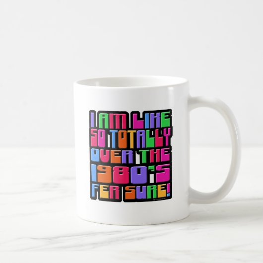 Mug Amusant Sur Les Années 80 Flashback Motto Art (Droite)