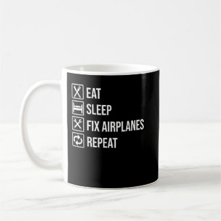 Mug Amusant T-shirt Mécanique de l'aéronef Mangez le s
